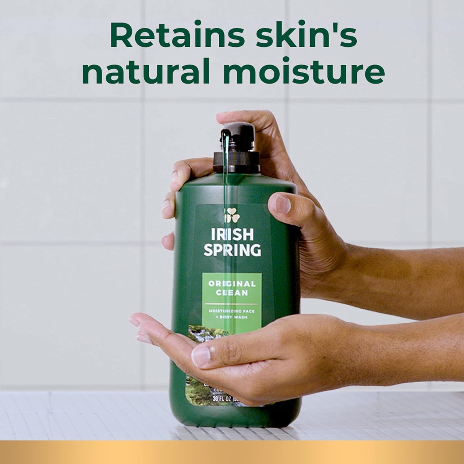 Irish Spring Original Clean Body Wash for Men (887 ml).