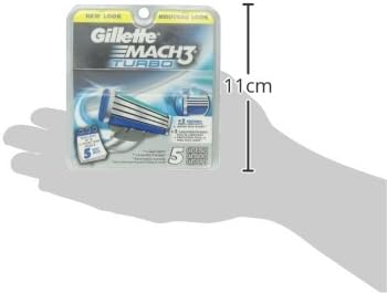 Gillette Mach3 Turbo Men's Razor Blade Refills, 5 Count