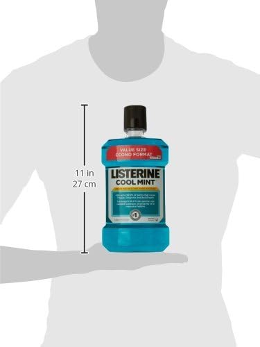 Listerin Antiseptic Mouthwash for Gingivitis and Teeth Plaque - Contains Thymol, Menthol, and Eucalyptol as Essential Oils - 1.5L, Blue