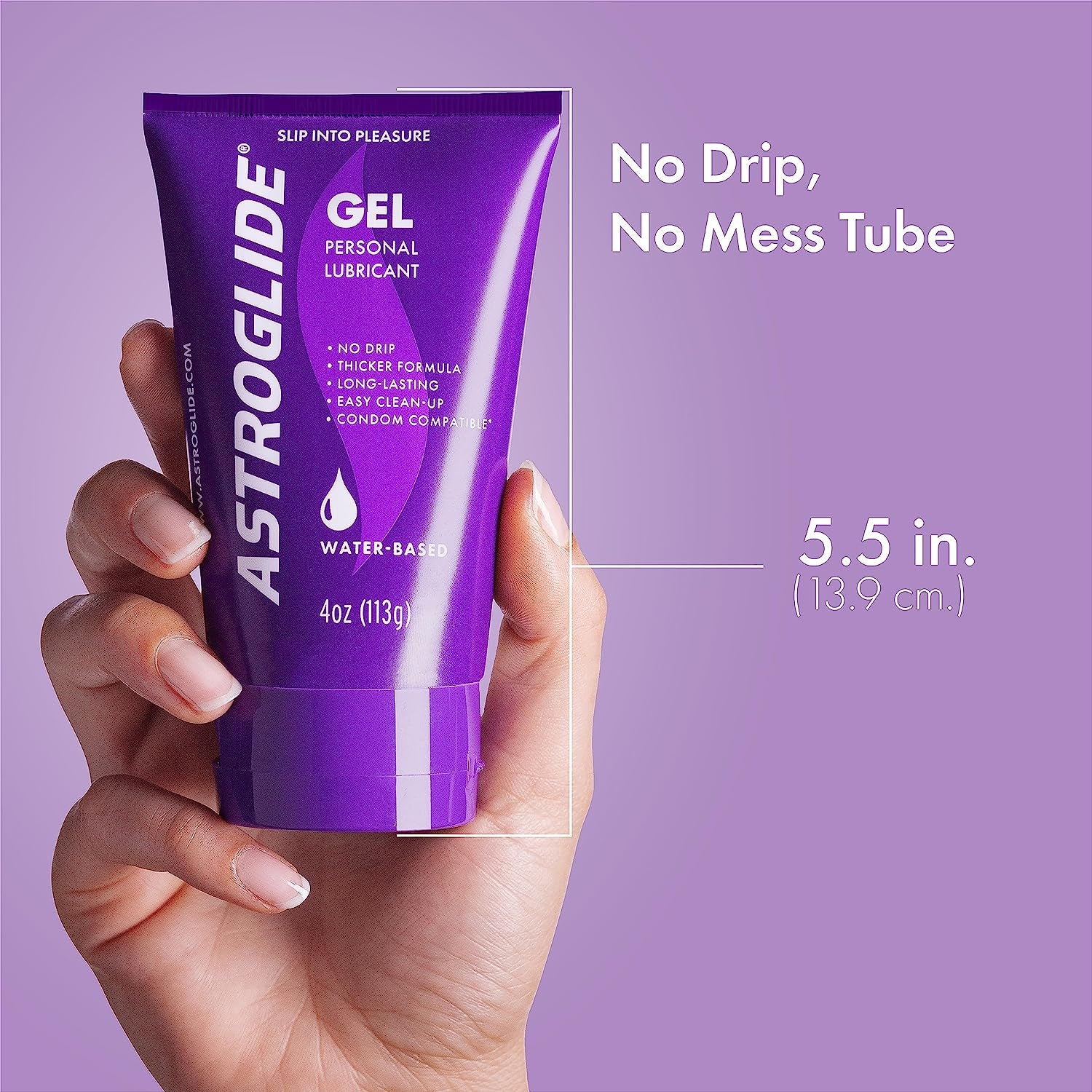 Gel, Water-Based Lubricant Sex Gel for Couples, Men and Women (113 G) Stay-Put Personal Lubricant Long-Lasting Sex Lube Condom Compatible