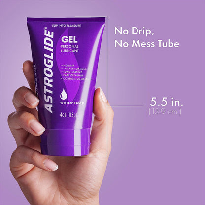 Gel, Water-Based Lubricant Sex Gel for Couples, Men and Women (113 G) Stay-Put Personal Lubricant Long-Lasting Sex Lube Condom Compatible