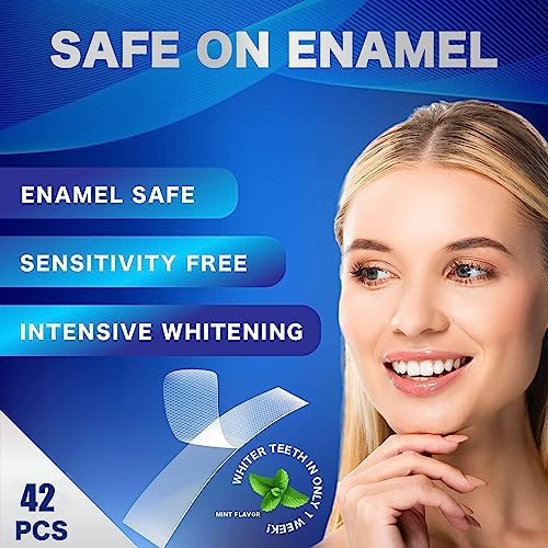 Waving Palms Whitening Strips, Teeth Whitening Strips, Teeth Whitening,42 Upgraded Sensitivity Free Teeth Whitening Strips, Peroxide Free, 21 Treatments for Teeth Whitening, Professional and Safe White Strips