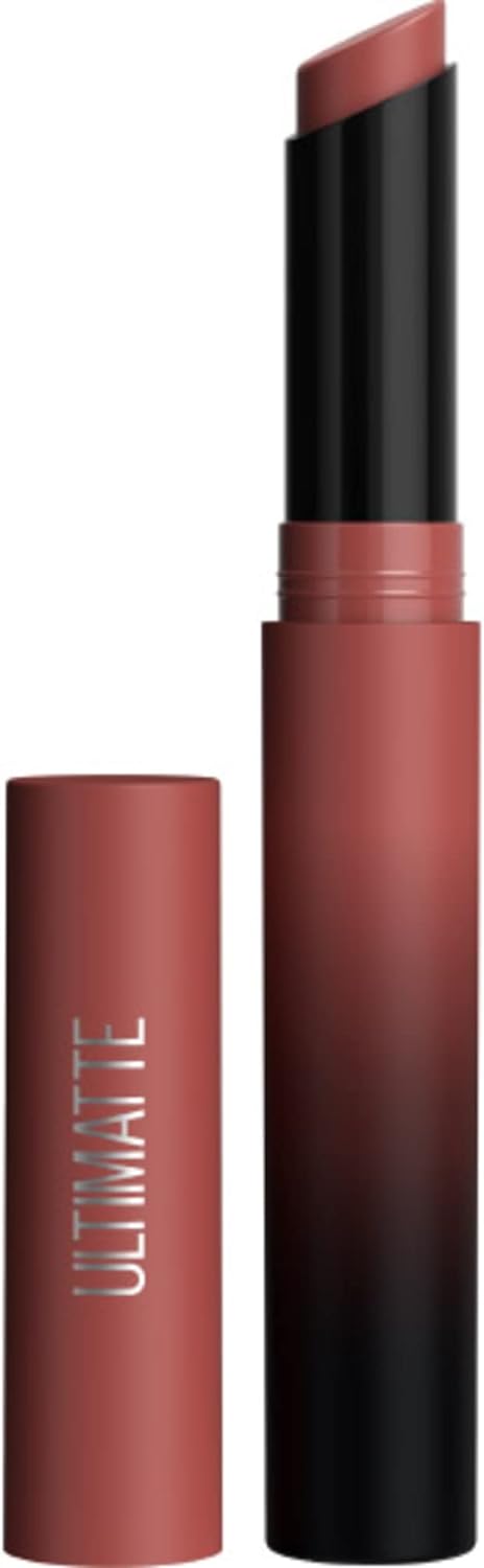 Maybelline Color Sensational Ultimatte Matte Lipstick, Non-Drying, Intense Color Pigment, More Mocha, Mid-Tone Mauve, 0.06 Oz