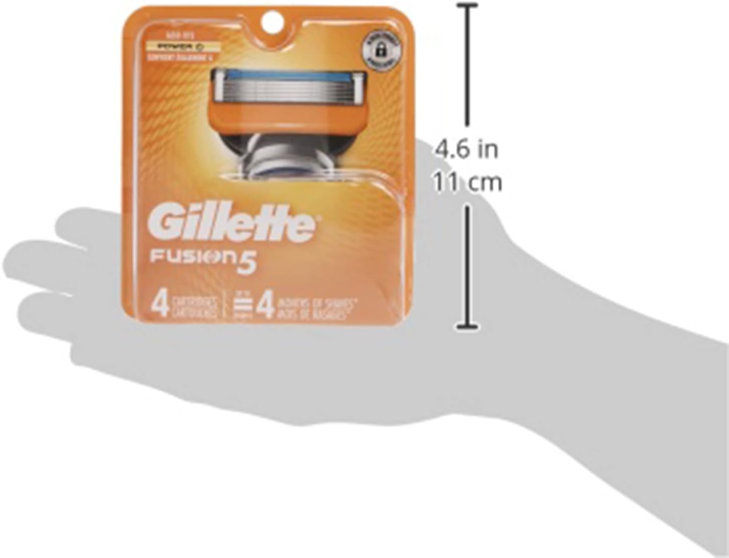Gillette Fusion5 Men's Razor Blade Refill Cartridges, 4 Count