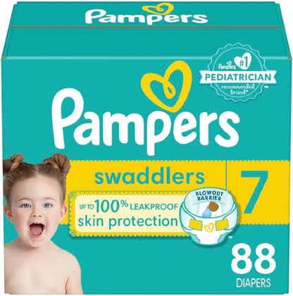 Diapers Size 7, 88 Count -  Swaddlers Disposable Baby Diapers (Packaging & Prints May Vary)