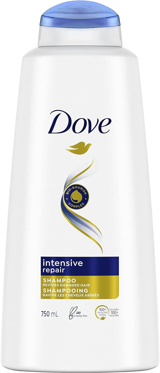 Dove Intensive Repair Shampoo with Bio-Nourish Complex Revives Damaged Hair (750 ml).