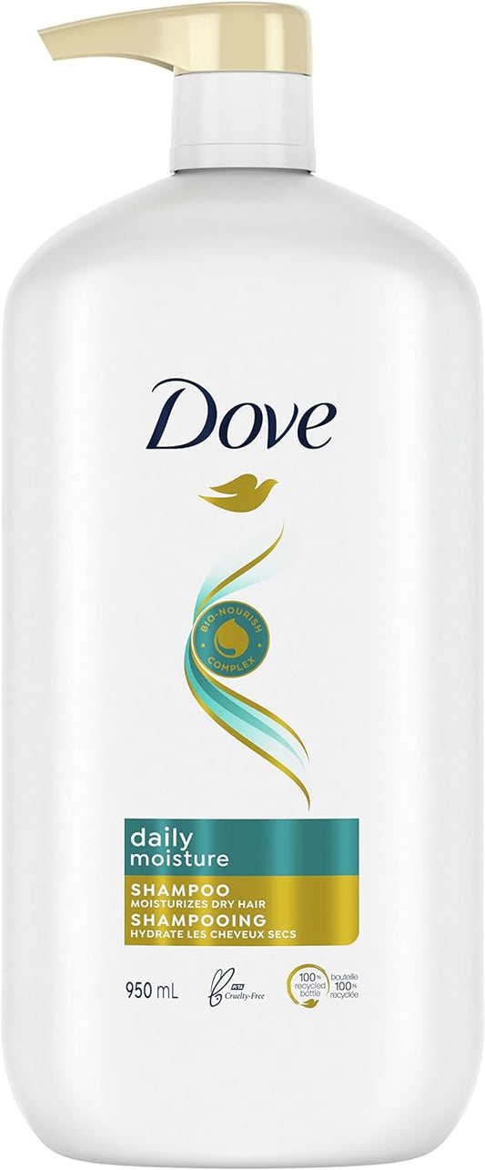 Dove Daily Moisture Shampoo Hydrates and Nourishes Dry Hair for up to 5X Smoother Hair (950 ml).