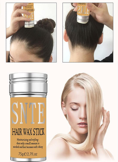 SNTE Hair Wax Stick, Wax Stick for Hair Wigs Edge Control Slick Stick Hair Pomade Stick Non-Greasy Styling Wax for Fly Away & Edge Frizz Hair 2.7 Oz