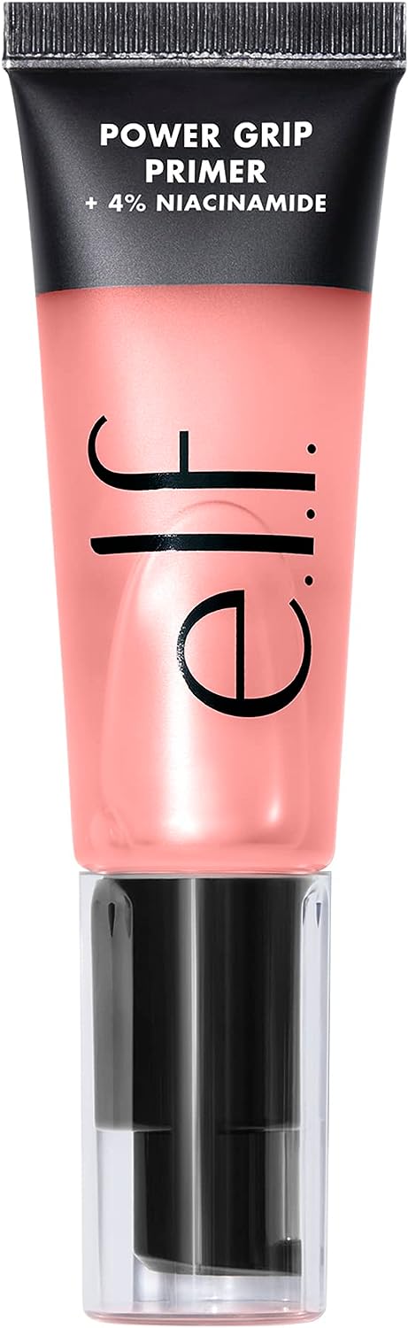 Elf Cosmetics Power Grip Primer + 4% Niacinamide, Gel-Based & Hydrating Face Primer, Evens Skin & Brightens, Grips Makeup, Vegan & Cruelty-Free, 0.811 Fl Oz , Pinktic