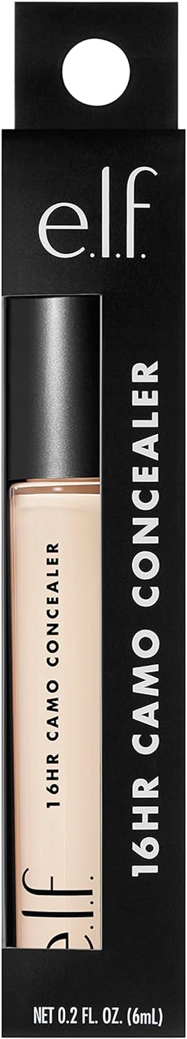 Elf Cosmetics 16HR Camo Concealer, Full Coverage & Highly Pigmented, Matte Finish, Light Ivory, 0.203 Fl Oz (6Ml)etics