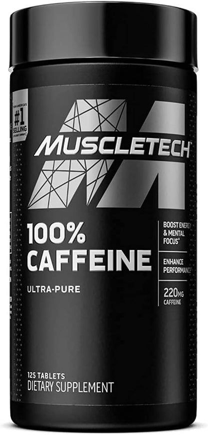 Platinum 100% Caffeine Pill, Unflavored, 125 Count