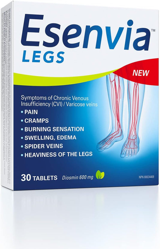 Legs Chronic Venous Insufficiency Relief Tablets 34G - Helps Relieves Signs and Symptoms of Varicose Veins, Spider Veins, Heaviness of the Legs,Pain, Swelling, Burning Sensation - 30 Count