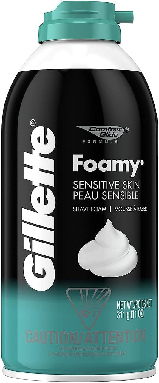 Gillette Foamy Shaving Cream, Sensitive Skin, 11 Ounces