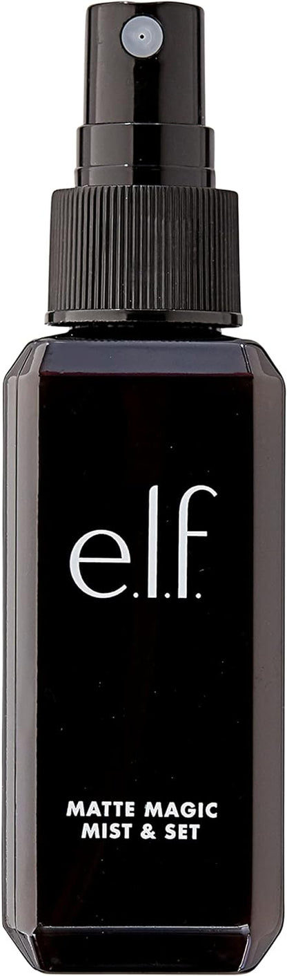 Elf Matte Magic Mist & Set - Small, Lightweight, Long Lasting, Mattifying, Revitalizes, Controls Shine, Refreshes, Hydrates, All-Day Wear, 2.02 Fl Oz