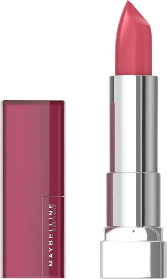 Maybelline Color Sensational Lipstick, Lip Makeup, Cream Finish, Hydrating Lipstick, Nude, Pink, Red, Plum Lip Color, Pink Wink, 0.15 Oz; (Packaging May Vary)