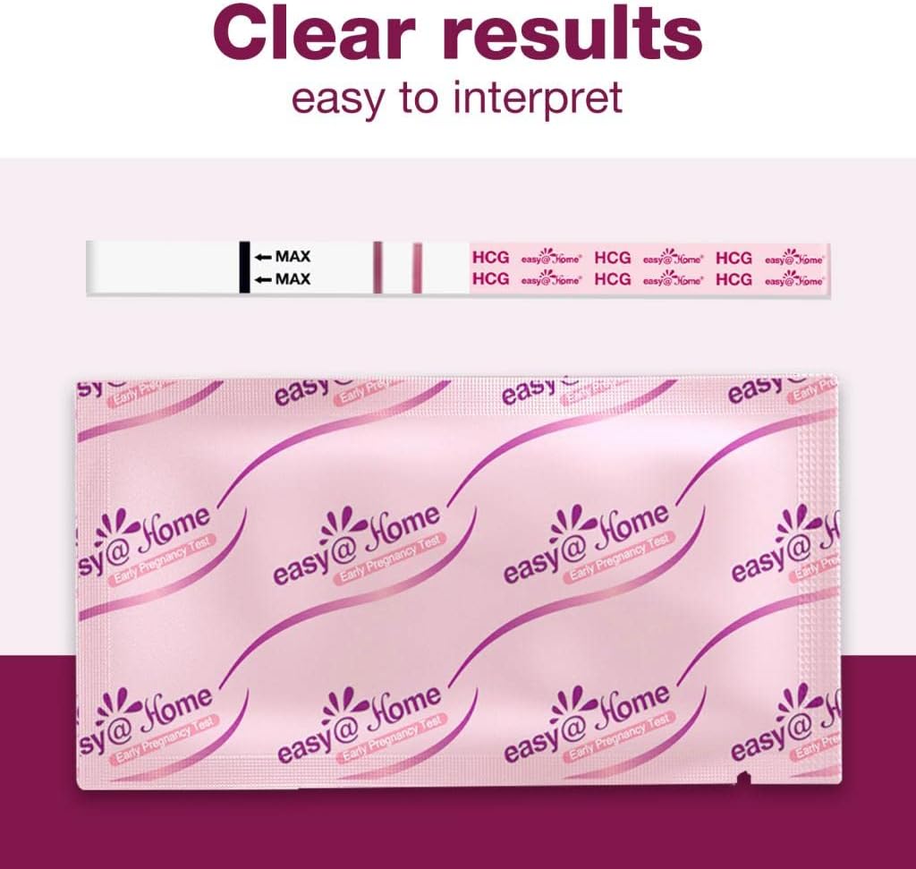 Easy@Home Pregnancy Test Strips: 20 Pack Early Detection Pregnancy Tests - Highly Sensitive Hcg Urine Tests Bulk for Home Use | Accurate Fertility Tests Kit