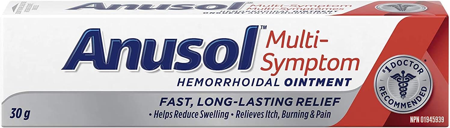 Anusol Multi-Symptom Hemorrhoidal Ointment, Hemorrhoid Relief Cream, 30G