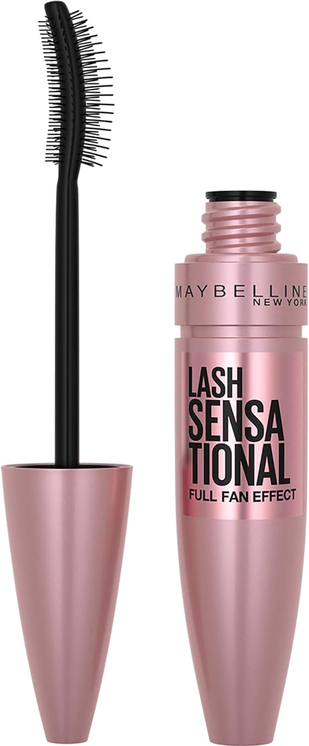 Maybelline New York Lash Sensational Washable Mascara, Blackest Black, (Packaging May Vary) 0.32 Fl Oz (Pack of 1) , K1714600