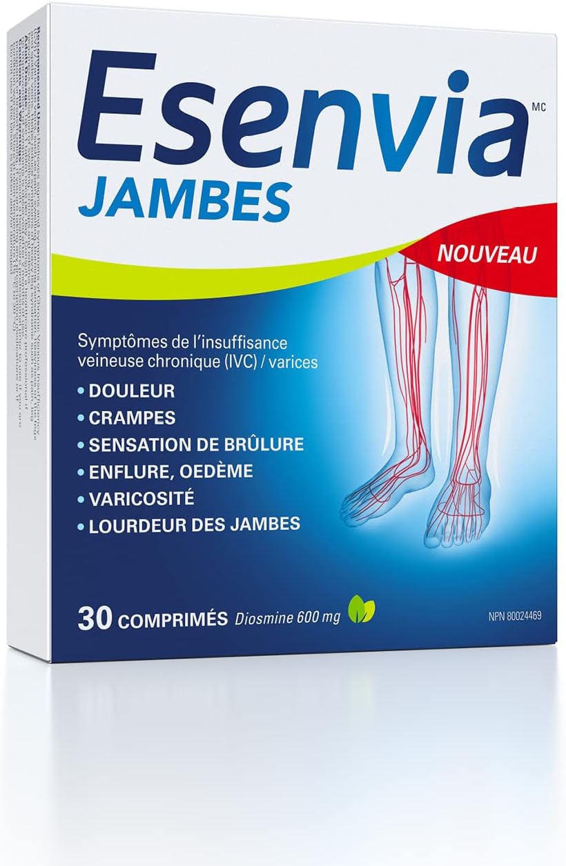 Legs Chronic Venous Insufficiency Relief Tablets 34G - Helps Relieves Signs and Symptoms of Varicose Veins, Spider Veins, Heaviness of the Legs,Pain, Swelling, Burning Sensation - 30 Count