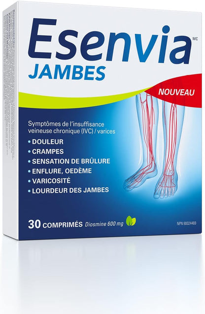Legs Chronic Venous Insufficiency Relief Tablets 34G - Helps Relieves Signs and Symptoms of Varicose Veins, Spider Veins, Heaviness of the Legs,Pain, Swelling, Burning Sensation - 30 Count