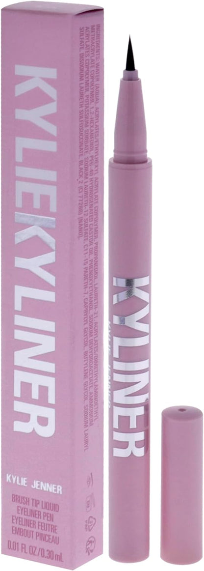 Kylie Cosmetics Kyliner Brush Tip Liquid Eyeliner Pen - 001 Black by  for Women - 0.01 Oz Eyeliner