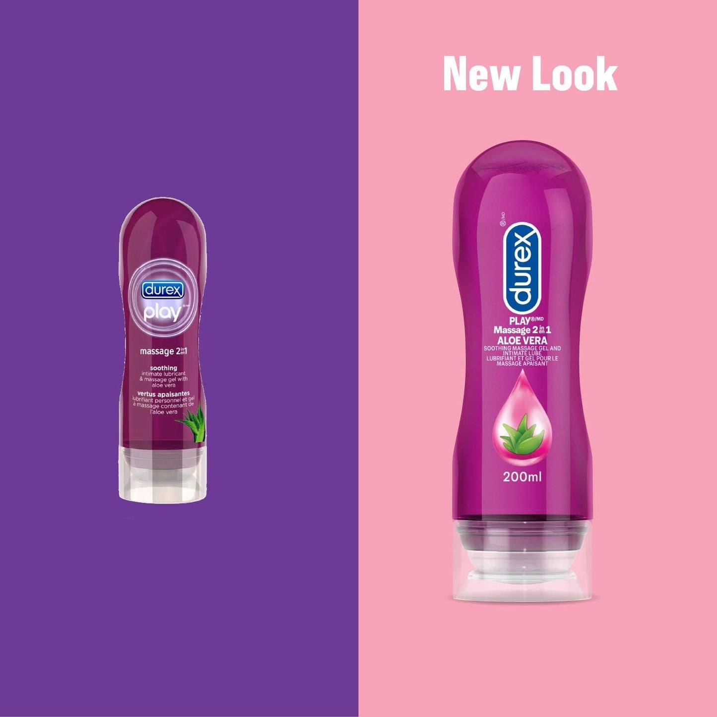 Durex Play, 2-in-1 Massage Gel and Intimate Lubricant, Aloe Vera (200ml).