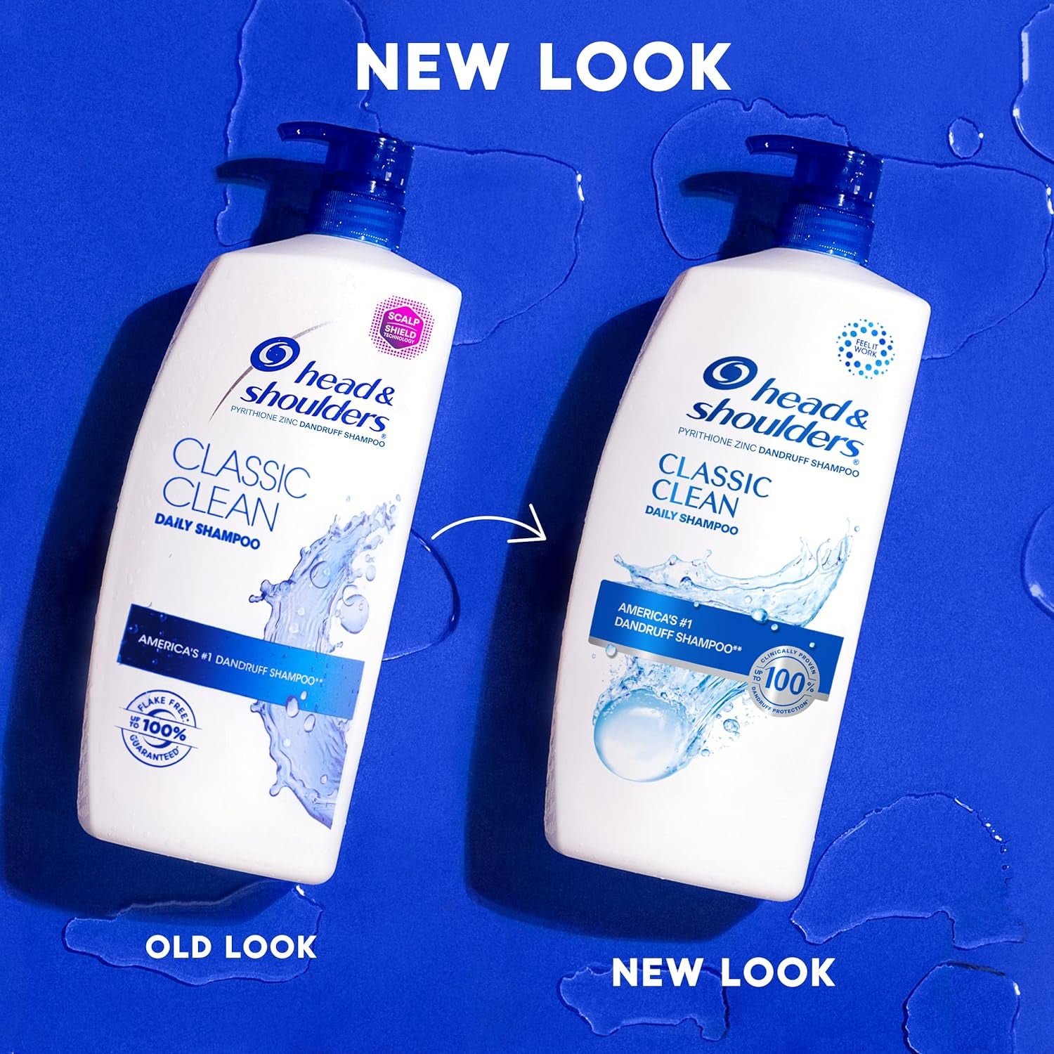 Head & Shoulders Classic Clean Shampoo, White and Blue (835 ml).