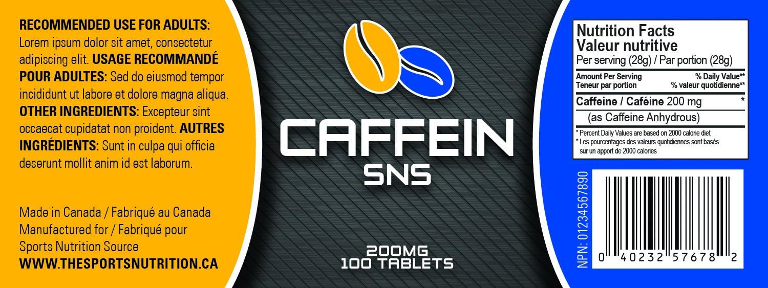 Sports Nutrition Source - Caffeine 200Mg 100 Tablets