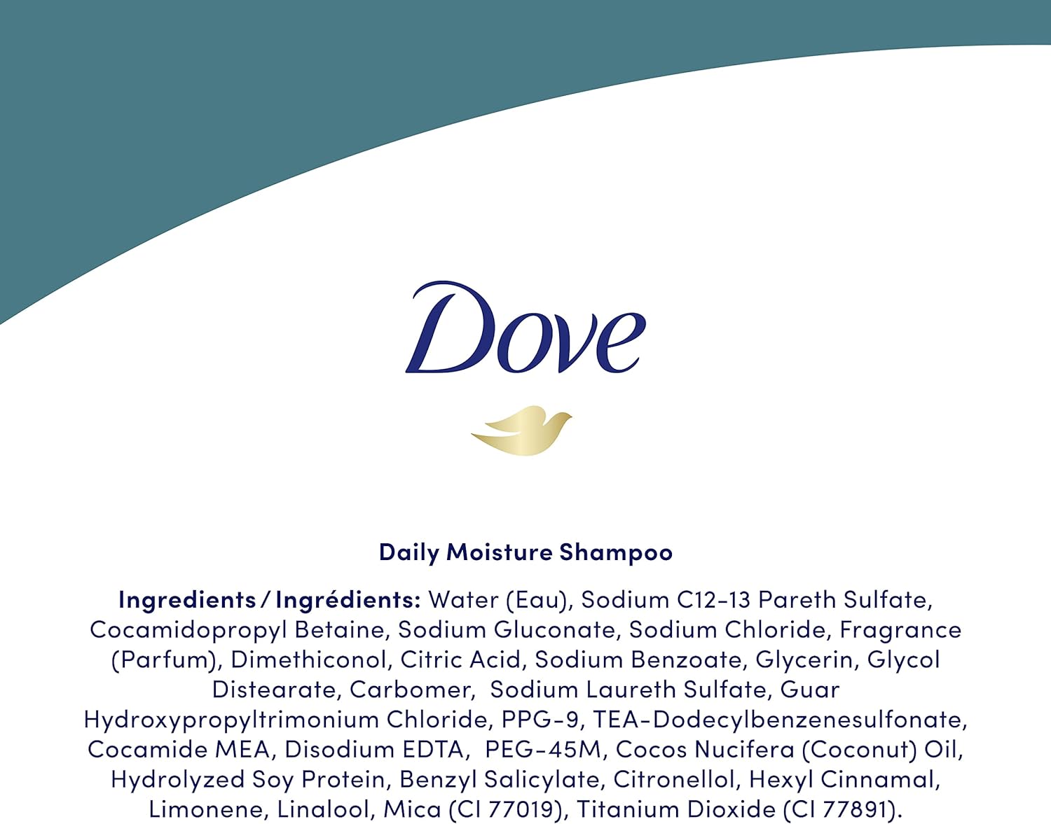Dove Daily Moisture Shampoo Hydrates and Nourishes Dry Hair for up to 5X Smoother Hair (950 ml).
