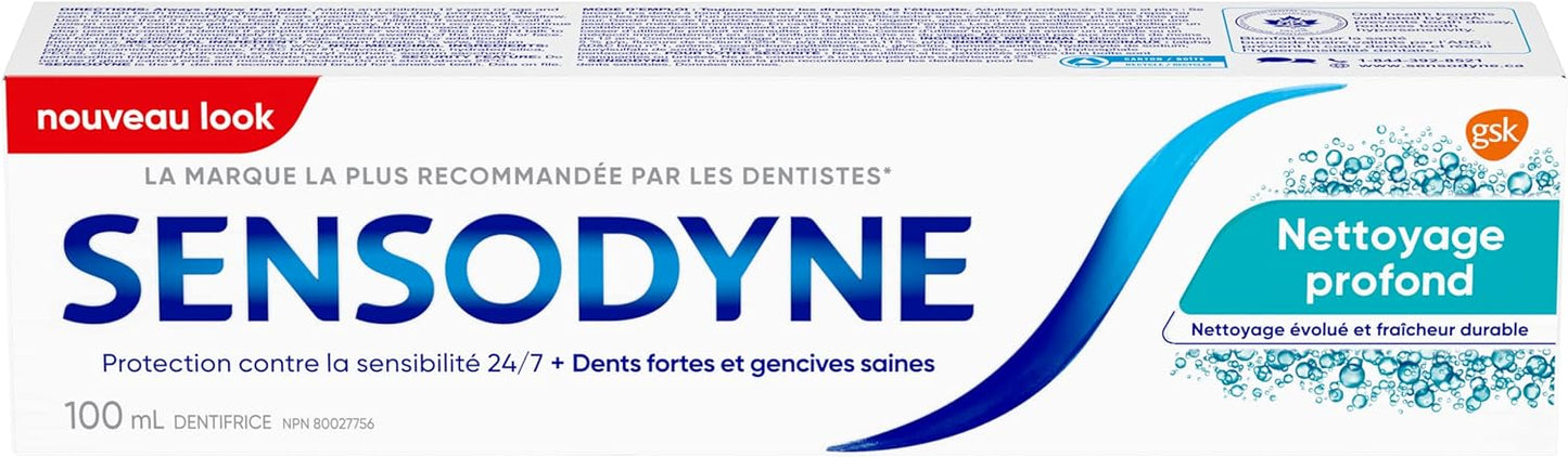 Sensodyne Deep Clean Daily Toothpaste for Sensitive Teeth, Mint, 100Ml (Packaging May Vary)