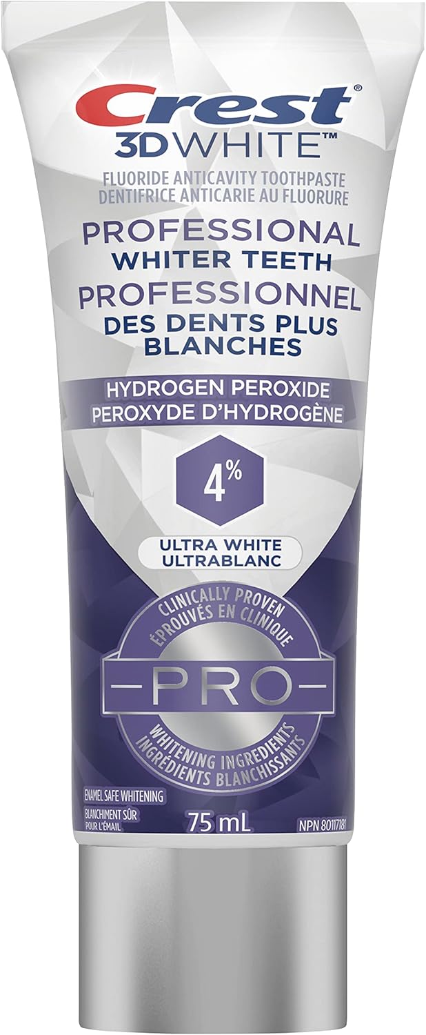 Crest 3D White Toothpaste, Professional Ultra White (75 ml).