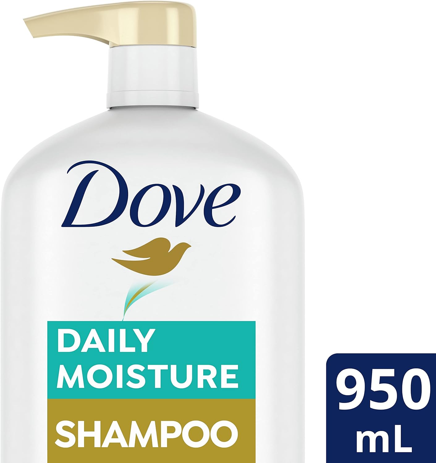 Dove Daily Moisture Shampoo Hydrates and Nourishes Dry Hair for up to 5X Smoother Hair (950 ml).