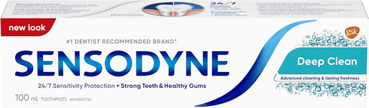Sensodyne Deep Clean Daily Toothpaste for Sensitive Teeth, Mint, 100Ml (Packaging May Vary)