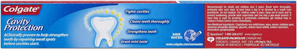 Colgate Cavity Protection Whitening Fluoride Toothpaste - Fresh Mint Taste - Strengthens Protects and Whitens Teeth (A pack of four 120 ml).