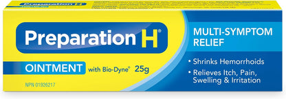 Preparation H® Ointment (25 G) with Bio-Dyne®, Multi-Symptom Hemorrhoid Pain Relief