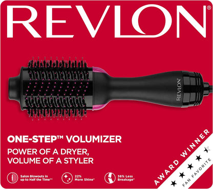 RVDR5222F One-Step Volumizer and Ionic Hair Dryer with Advanced Ionic Technology, Hot Air Brush, Less Frizz, 3 Heat/ 2 Speed Settings, Black