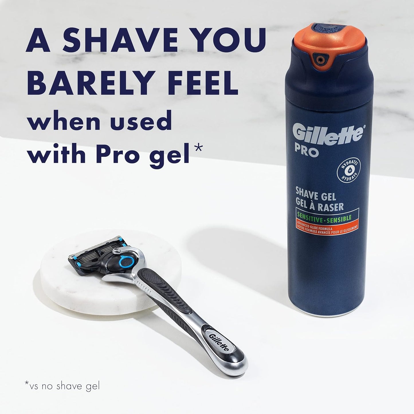 Gillette Proglide Chill Men's Razor Blade Refills, 8 Refills, Cooling Technology Chills Skin