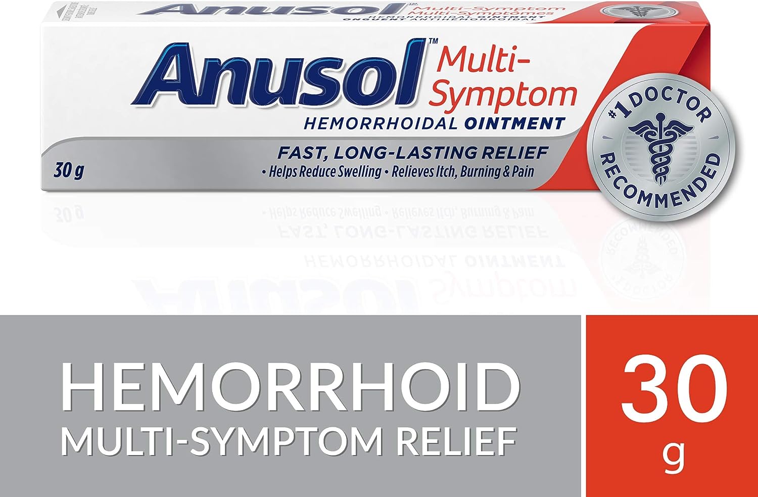 Anusol Multi-Symptom Hemorrhoidal Ointment, Hemorrhoid Relief Cream, 30G