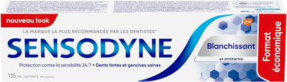 Sensodyne Whitening & Tartar Toothpaste, Strengthens Protects and Whitens Sensitive Teeth (135 ml).