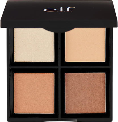 Elf Cosmetics Powder Contour Palette, Compact Powder Palette to Highlight & Contour, Sculpt, Shade, & Brighten Complexion with a Satin Finish