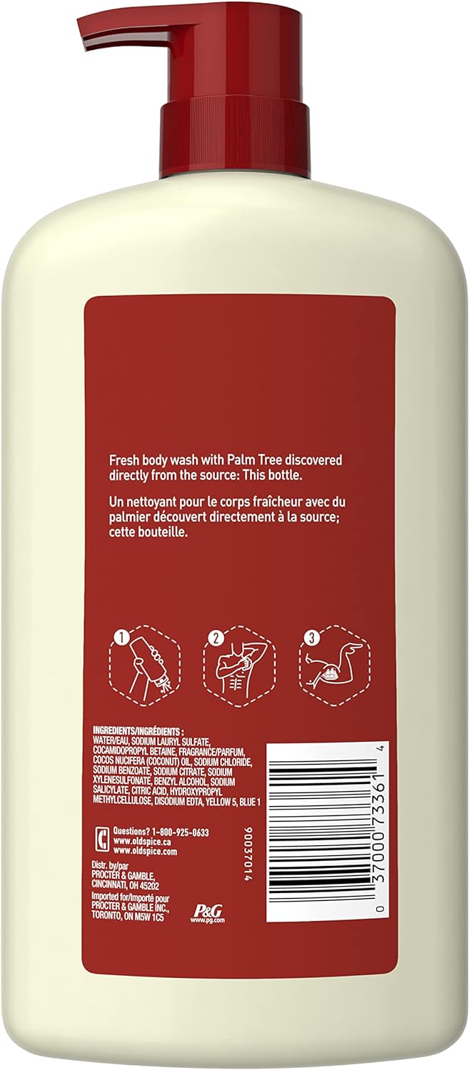 Old Spice Men's Body Wash Fiji with Palm Tree (887 ml).