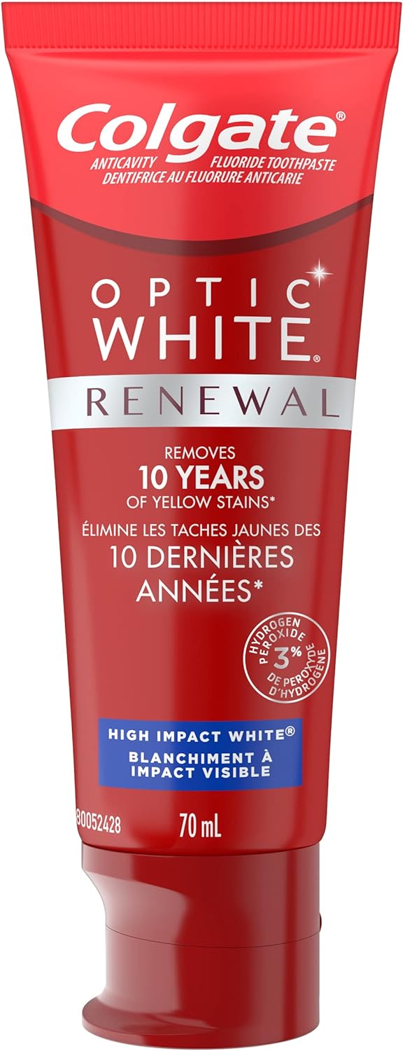 Colgate Optic White Renewal High Impact Toothpaste (A pack of two 70 ml).