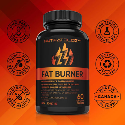 Nutratology Thermogenic Fat Burner Formulated to Metabolize Carbohydrates & Fats - Appetite Suppressant That Helps to Increase Satiety - Weight Loss Pills for Women & Men - Bloating Relief - Keto-Friendly - 60 Diet Pills / Capsules