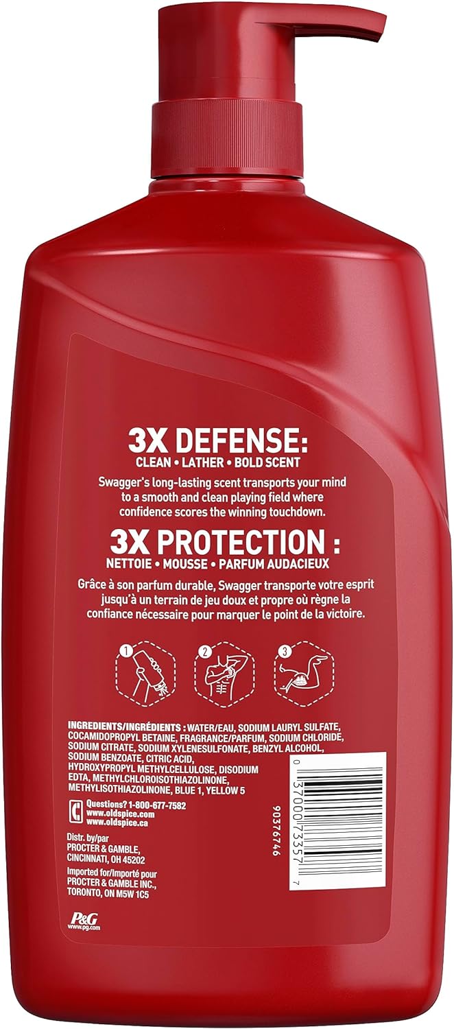 Old Spice Swagger Scent of Confidence, Body Wash for Men (887 ml).