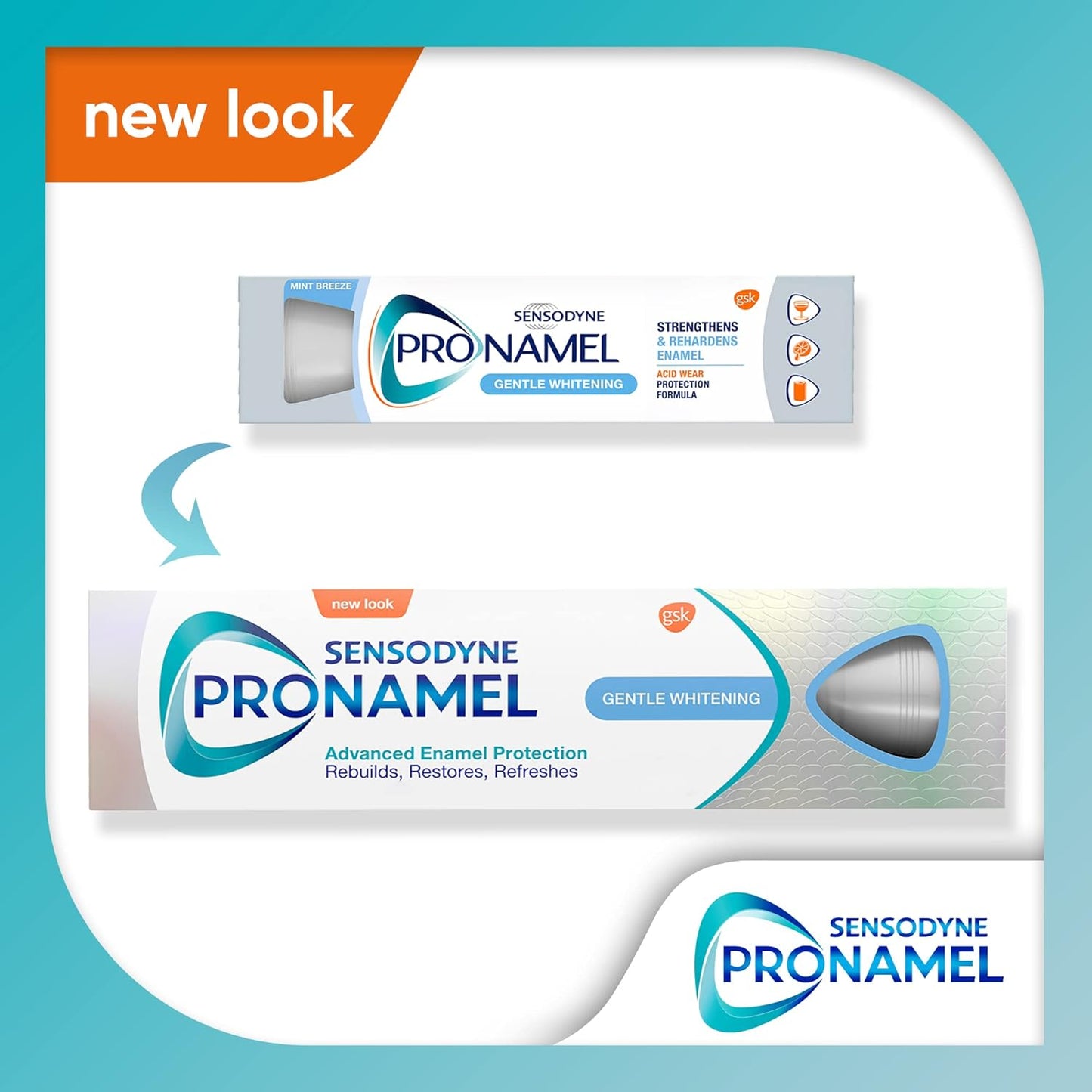 Sensodyne Pronamel Gentle Whitening Daily Anti-Cavity Toothpaste, Mint Breeze Flavour (110 ml).