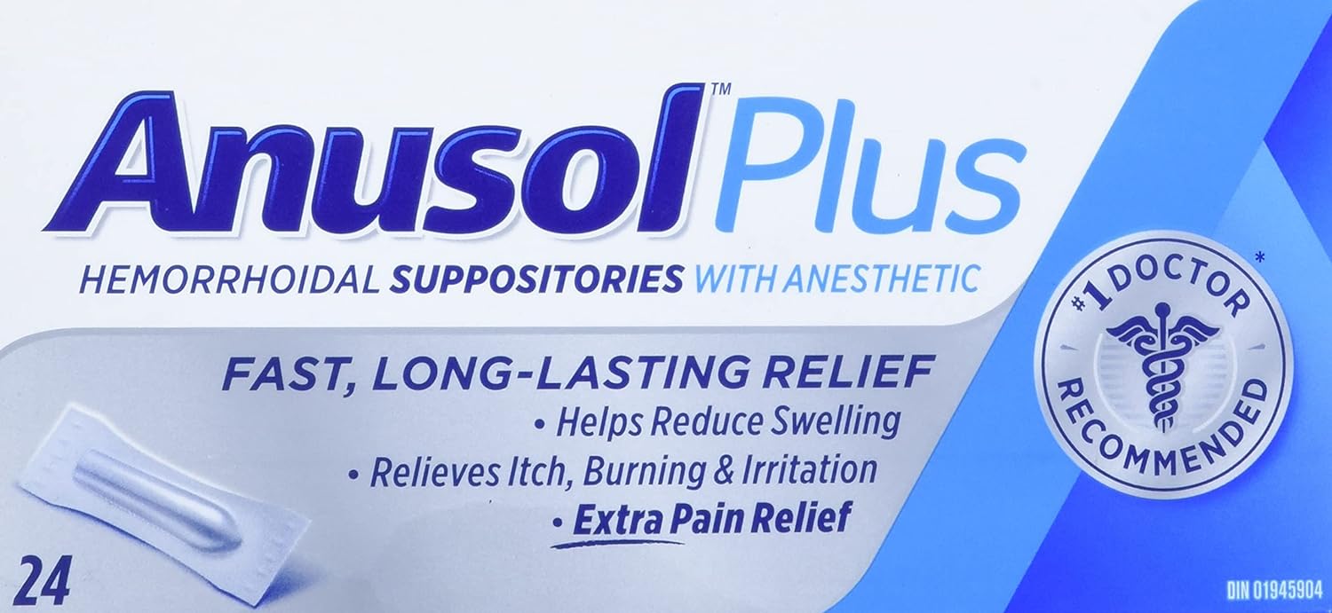 Anusol plus Suppository, 24 Count