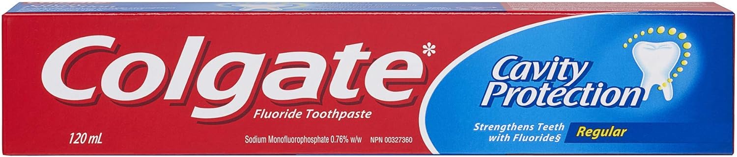 Colgate Cavity Protection Whitening Fluoride Toothpaste - Fresh Mint Taste - Strengthens Protects and Whitens Teeth (A pack of four 120 ml).