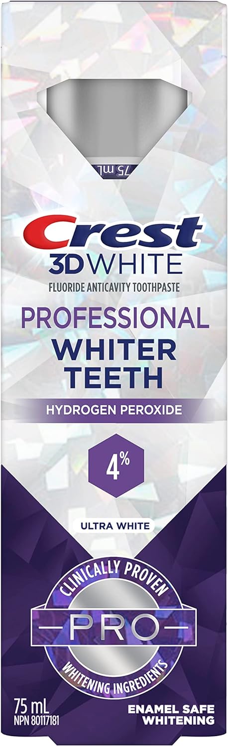 Crest 3D White Toothpaste, Professional Ultra White (75 ml).