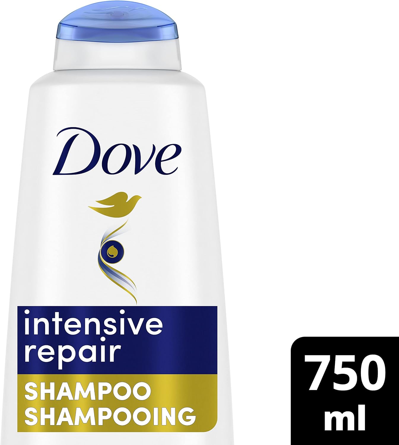 Dove Intensive Repair Shampoo with Bio-Nourish Complex Revives Damaged Hair (750 ml).