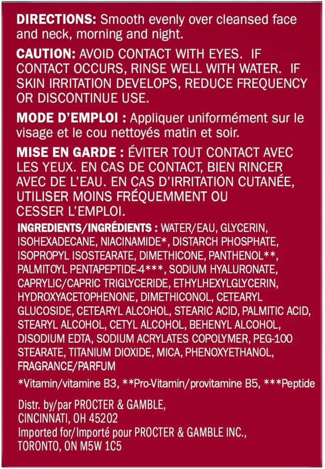 Olay Regenerist Micro-Sculpting Face Cream, Face Moisturizer with Vitamin B3 & Niacinamide, 50 Ml